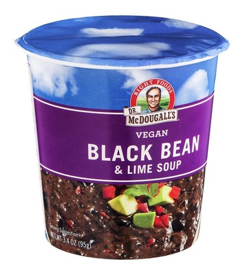 Dr. Mcdougalls Right Foods Vegan Black Bean And Lime Soup, 3.4oz (8 Pack)