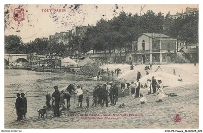 AYOP5-0453-75 - TOUT PARIS - Bords de la seine - Quai Sait-Paul - Baignade des