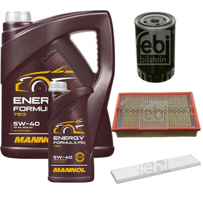 FEBI BILSTEIN Inspektionspaket 6L MANNOL Energy Formula PD 5W-40 für Ford