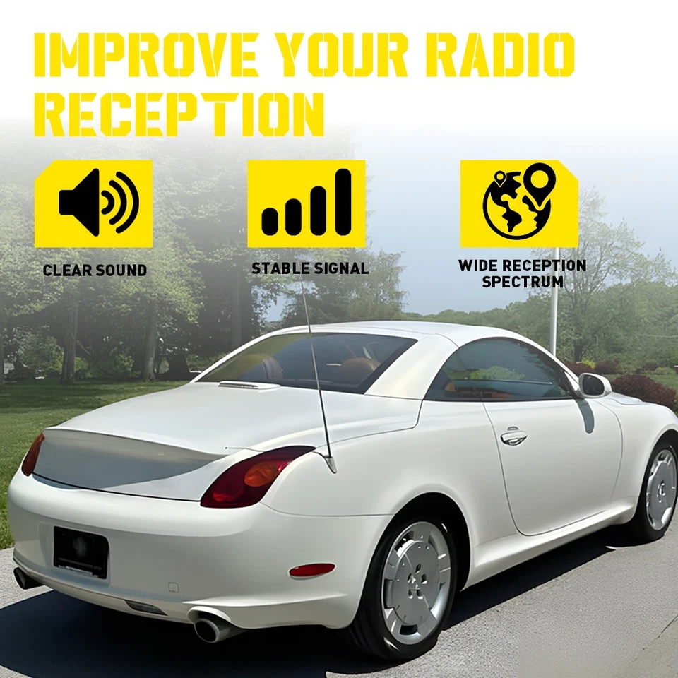 Mástil de antena de alimentación premium para Lexus SC300 SC400 SC430 1992-2000 repuesto EKK Foto 3 de 4