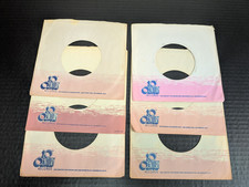 Lot of 6 Vintage 20th Century 45 RPM 7" Company Record Sleeves for Rock Jazz