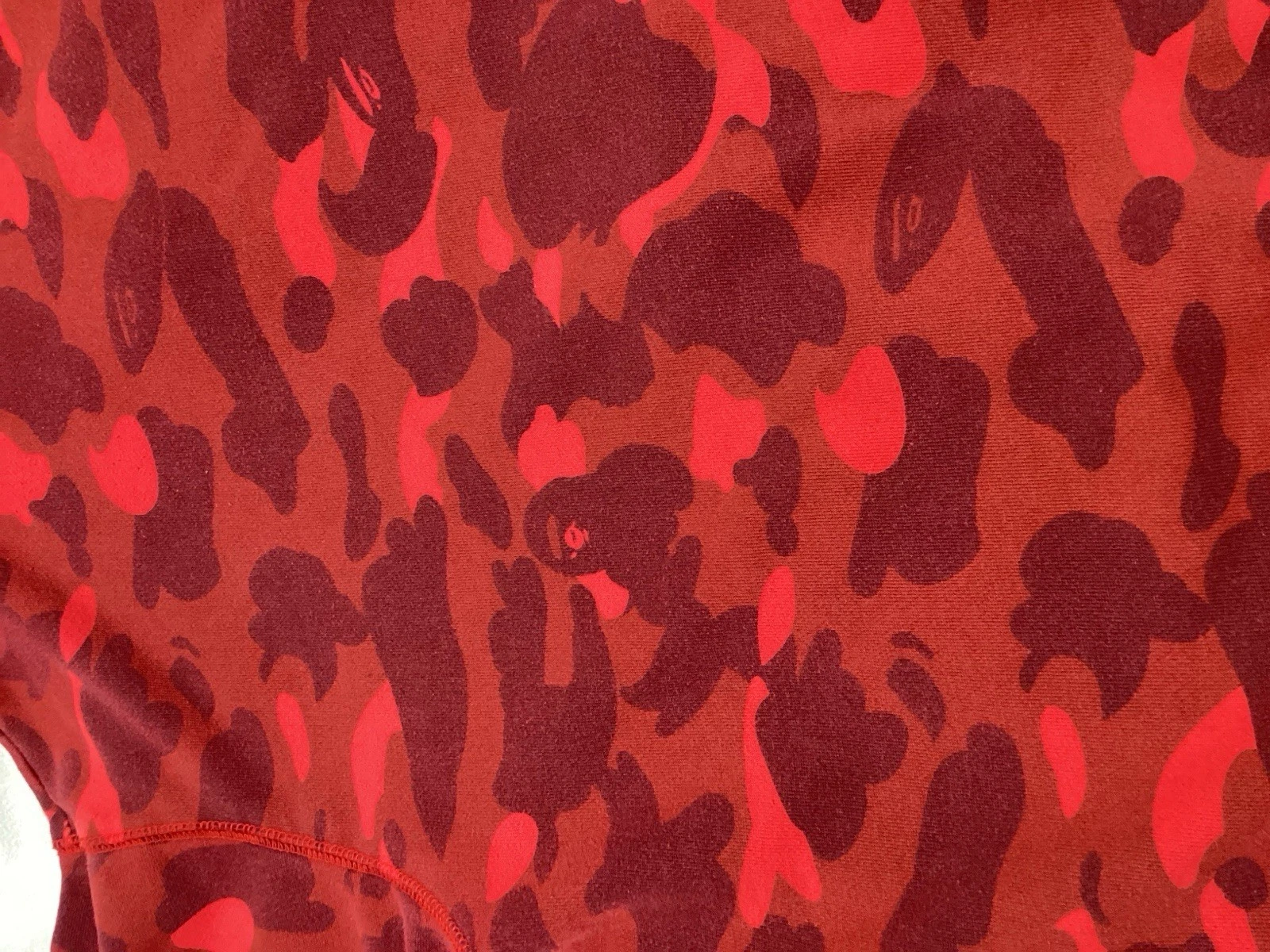A Bathing Ape Double Hood Red Camo Zip Jacket image 19