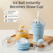 Ice Mold Cooler Cup Silicone Mug Folding Ice Mold Cup Ice Cube Water Bottle