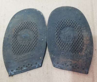 Shoe Repair Rubber Heels - Camel Left and Right size 10 1/2