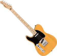 Geniale Linkshänder Einsteiger E-Gitarre von Fender Squier Butterscotch Blonde