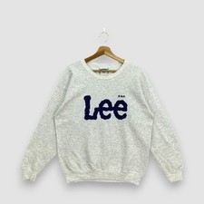 Vintage 90s Lee Pullover Sweater Spell Out Crewneck Sweatshirt Size M