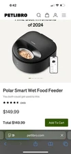 Petlibro Polar Smart Wet Food Feeder - Black Connects W/ App And Wifi