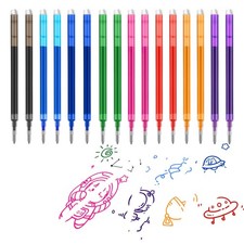 0.5 mm Erasable Gel Ink Pen Refills Compatible with Frixion Friction, 8 Color...