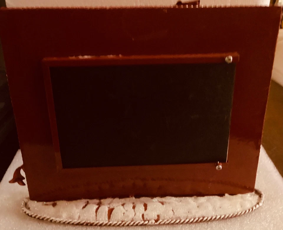 Vintage Christmas Picture Frame 4x6”-Toys Tree Snow Scene- Holiday Photo Holder - Image 2 of 3