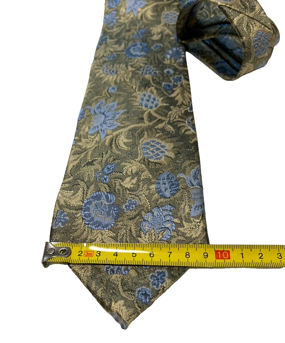 YSL Yves Saint Laurent Silk Tie Gold  Rare Vintage Made in Japan Used -Very Good image 5