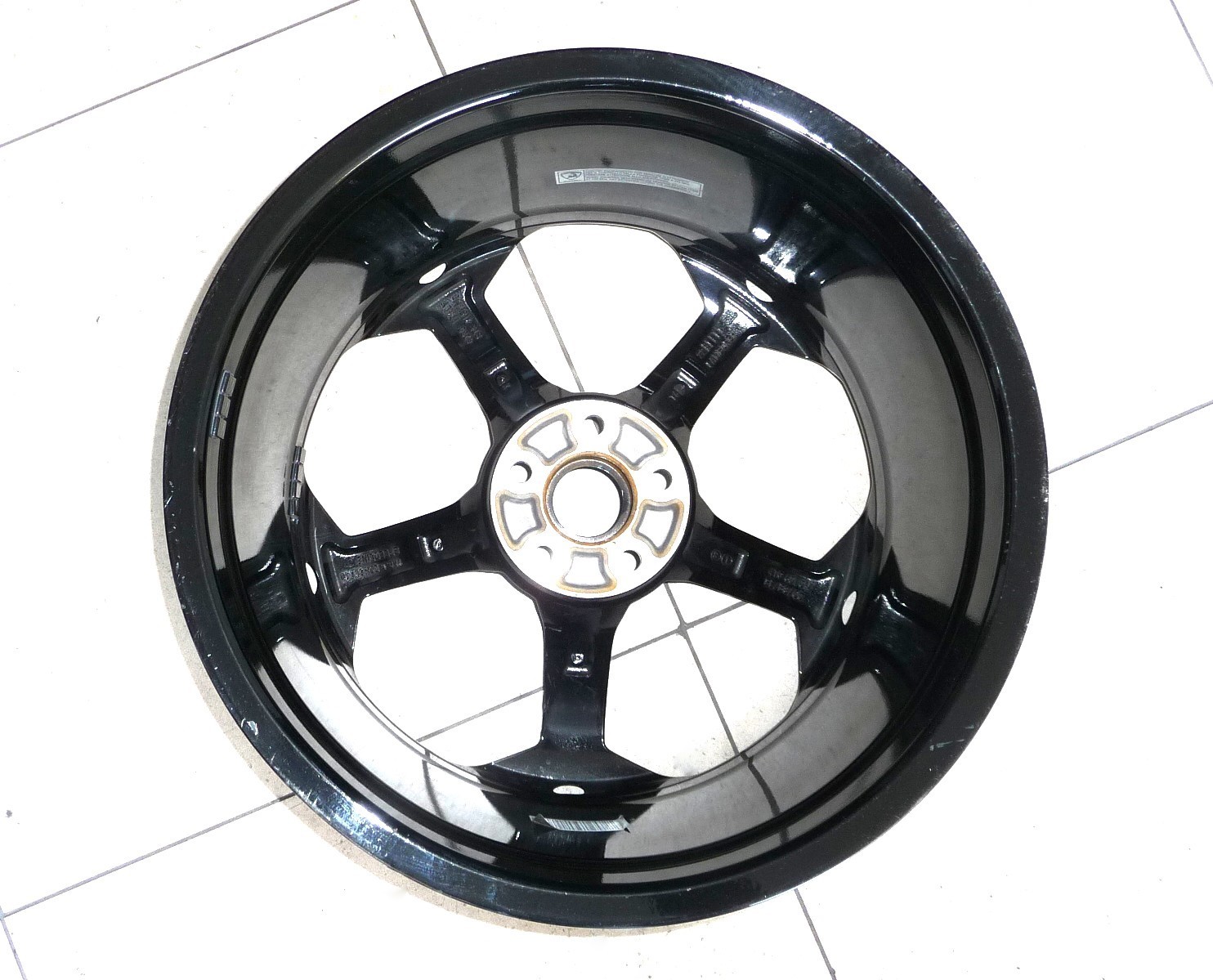 2016-2024 Lamborghini Huracan 20" Rear Wheel Black Diamond Shiny 4T0601017BG OEM