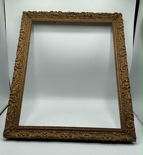 Beautiful Antique Wood Frame Gesso Ornate 15" x 18 3/4"