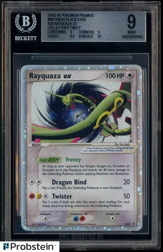 2003-06 Pokemon Promos Nintendo Black Star #39 Rayquaza Ex Collector's Tin BGS 9