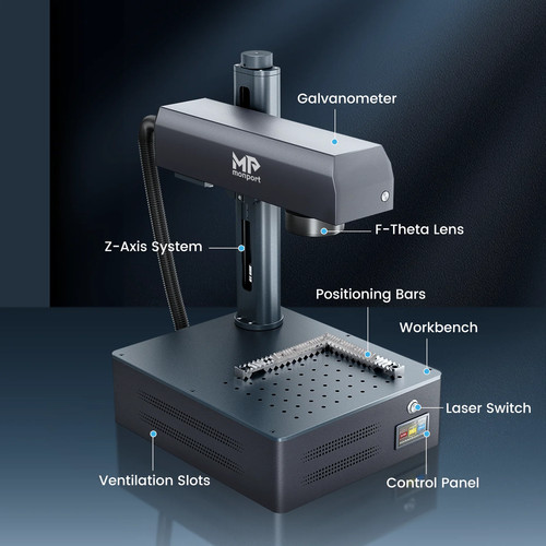 Monport 60W Pro MOPA Fiber Laser Engraver AutoFocus Colorful 3D Marking Machine