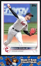 Aaron Civale 2022 Topps Update #US49 Cleveland Guardians Baseball