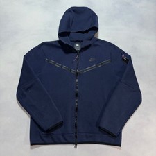 Nike Tech Fleece Hoodie Full Zip Men's Large Midnight Navy Blue CU4489-410