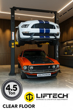 CLEAR FLOOR SINGLE-SIDE LOCK RELEASE/4.5TON TWO POST VEHICLE CAR LIFT RAMP 2 POS