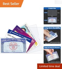 6 Pack Social Security Card Protector Sleeves/New Medicare Card Protector Sleeve
