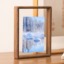 Cornice in legno massello bifacciale per presentazione artistica e fotografica c