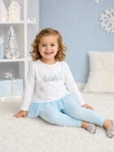 Carter's Toddler Girls' 2 Piece Wish Peplum Top & Snowflake Legging Set  2T