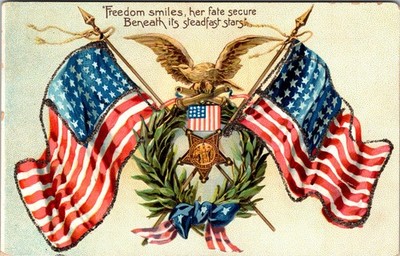 Freedom Smiles Decoration Day Raphael Tuck Embossed UNP DB Postcard w Micah XG12