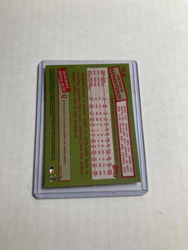 2020 Topps Update Silver Pack #CPC-26- ANDREW BENINTENDI Mojo Refractor. 1985. - Image 4 of 4