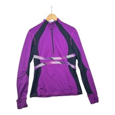 Lululemon Run Hills Pullover Sweater size 12 Purple/Black