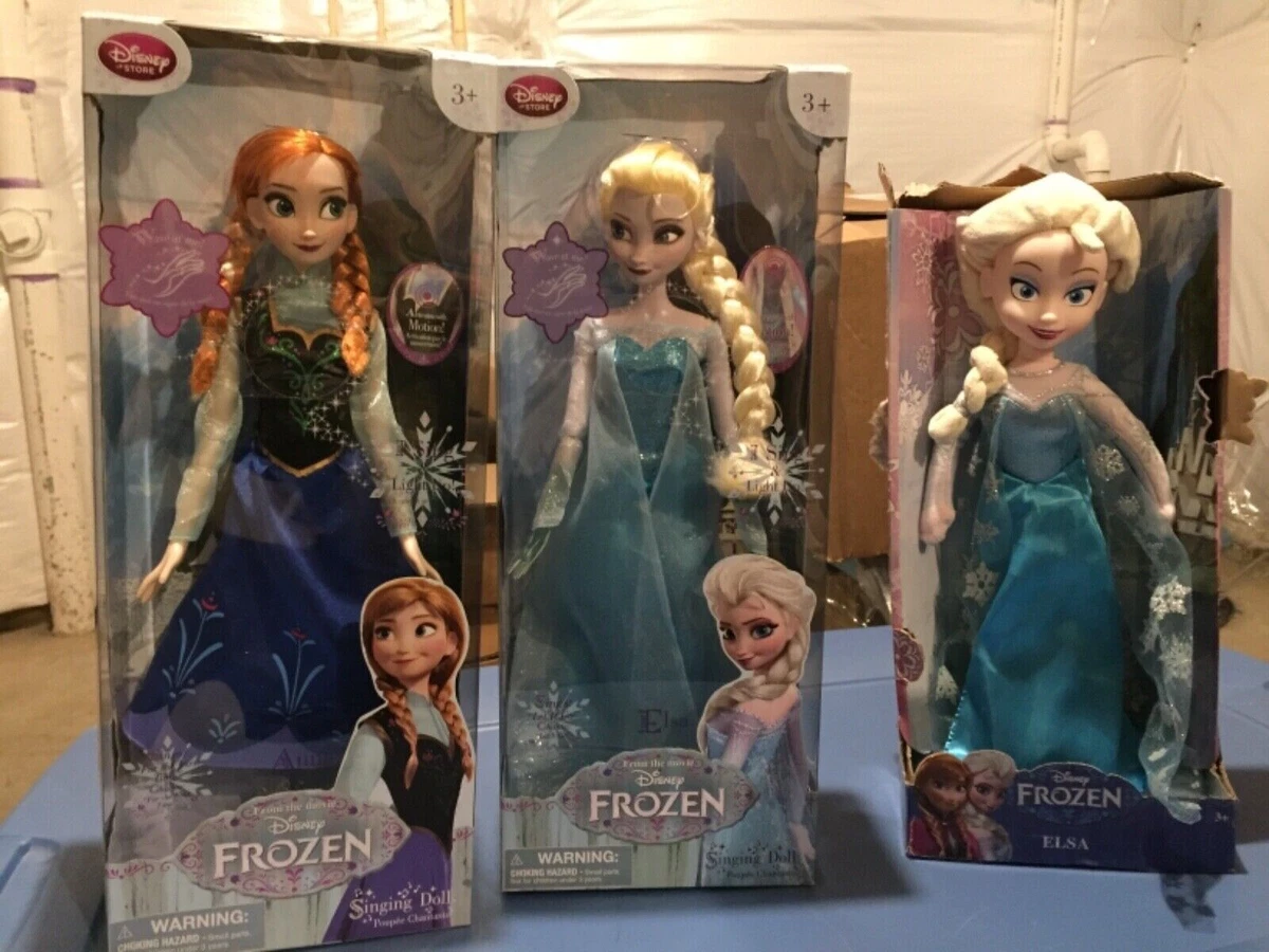 New FIRST edition singing Disney Frozen Elsa Anna doll Walmart plush necklace