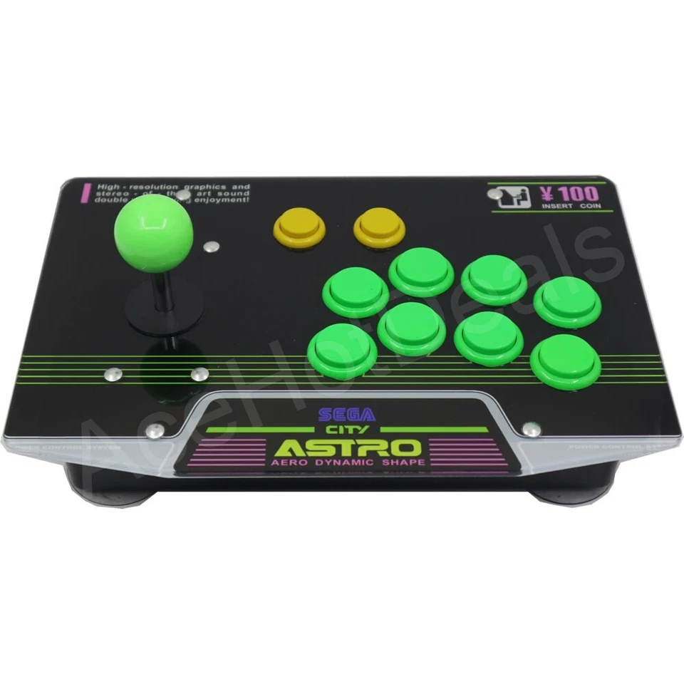 RAC-J500S 10 Buttons Arcade Joystick USB Wired Acrylic SEGA Astro City Panel PC - Image 2 of 4