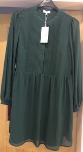 warehouse dark green dress