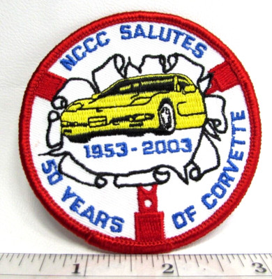 Vintage 2003 NCCC Salutes 50 Years of Corvette Jacket Patch National Car Club