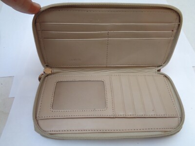 Portefeuille Vintage LANCETTI En Cuir Marron - Pochette Femme, Très Bon état