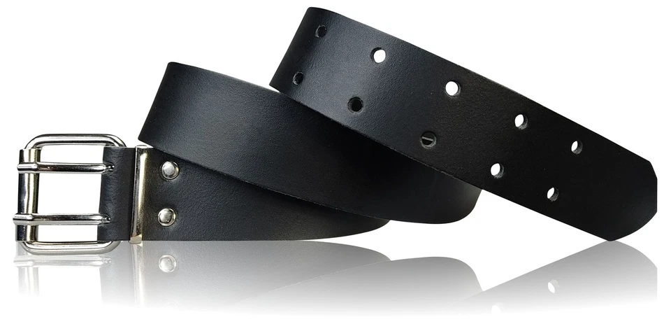 FRONHOFER Doppeldorn Arbeitsgürtel echt Leder 2-Dorn-Schnalle, Bruchlast 250 kg