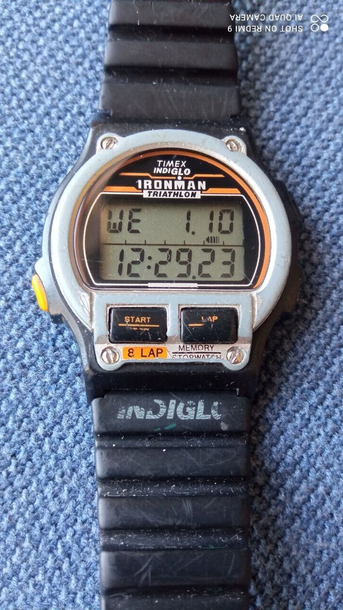 時計 TIMEX IRONMAN 8LAP INDIGLO Vintage Timex Ironman Triathlon 8 Lap Mens Watch New Battery Timex