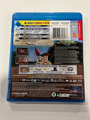 Disney Pixar 2011 TOY STORY Blu-ray, 3D, DVD & Digital 4-Disc