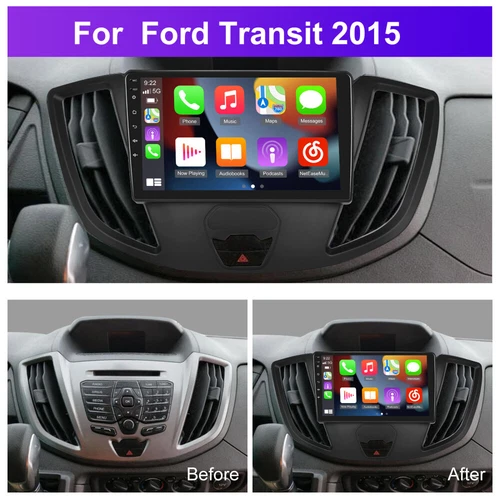 FOR 2015-2018 FORD TRANSIT CONNECT APPLE CARPLAY RADIO ANDROID 13 GPS WIFI + CAM - Picture 2 of 24