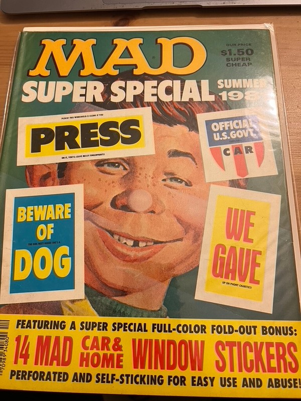 Mad Magazine Super Special Summer 1981 "Window Stickers"