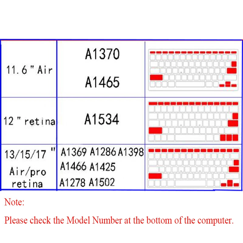 4x Keyboard Protection Cover Film For Apple Macbook Pro 13" 15" Retina Air 11"  - Image 4 of 4