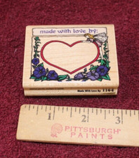 Rubber Stampede Wood And Rubber Stamp - Made With Love By