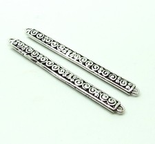 2 Pieces Silver Earring Charms Connector 50 mm Long Jewelry Making Supplies