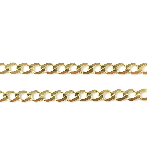9ct Gold Chain Curb Style Solid Links 