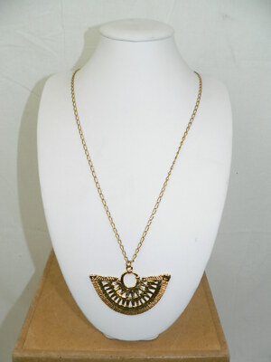 24K Gold Plated Chain and Pendant El Dorado Carakas CRESCENT MOON NEW Gold Plated