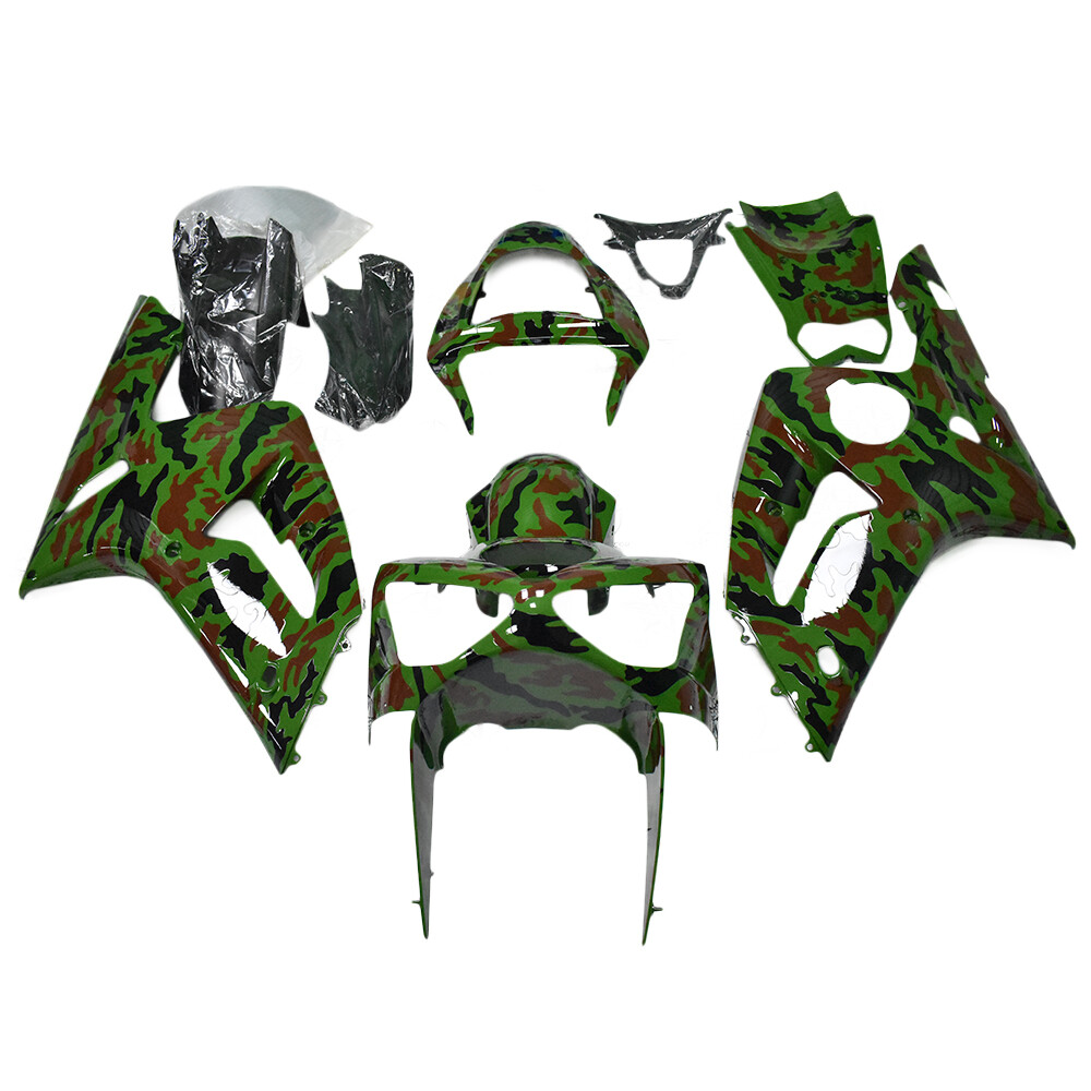 Camo Motor Fairings ABS Bodywork For Kawasaki ZX6R 2003 2004 Ninja