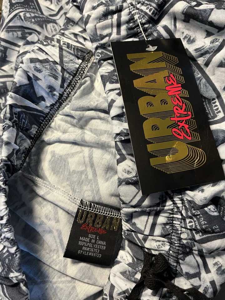 Mens Money 100 Dollar Bills Sleep Pants Pajama PJ Bottoms Large New - Image 2 of 3