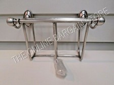 Pottery Barn Bathroom Bennett Magazine Rack Holder Distressed Vintage Pewter