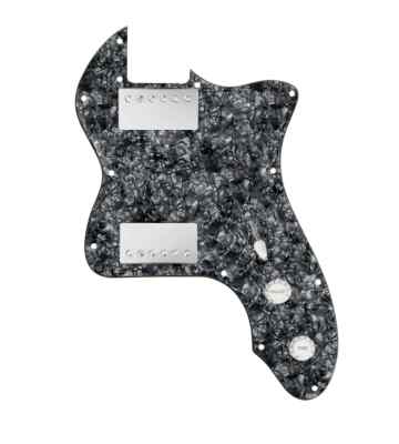 920D 72 Thinline Tele Loaded Pickguard Hot Rough Neck Humbuckers Blk Pearl/Nk/Wh