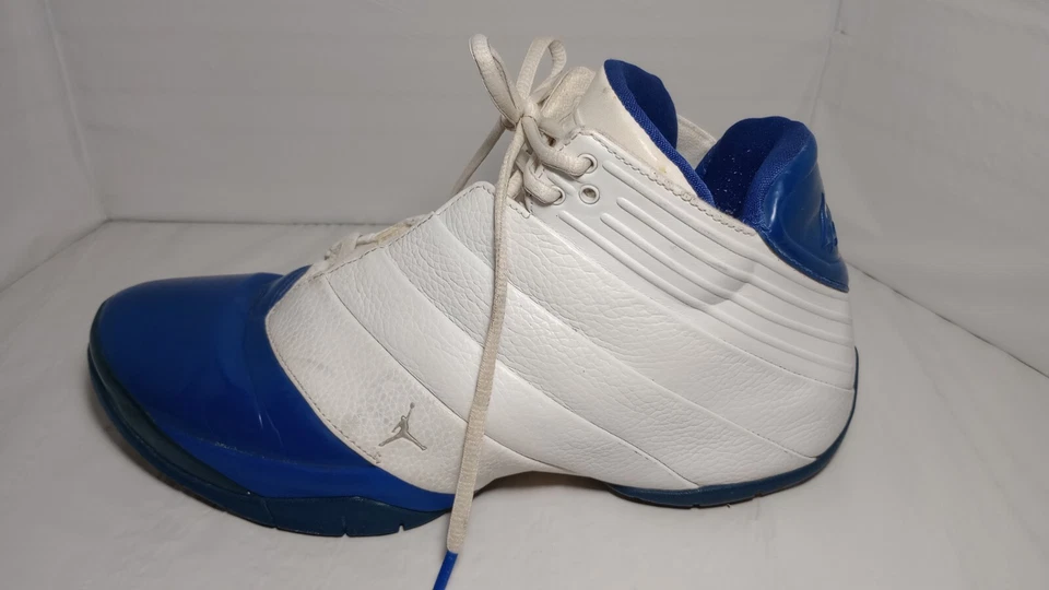 Nike Air Jordan Mach III: Cordones para zapatos punta azul para hombre talla 10,5 (blanco y azul) Foto 4 de 4