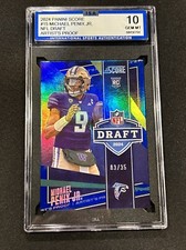 2024 Panini Score Michael Penix Jr. NFL Draft Insert RC ARTIST PROOF /35 ISA 10