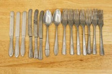 Vintage Metal Toy Lot USA Germany Childrens Play Flatware Forks Knives Spoons
