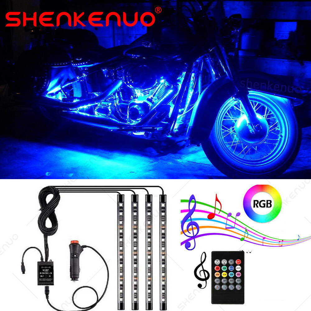 ネオン PSA9 Neon Glow Blue Rock Lights Motorcycle LED Kit for Kawasaki Ninja